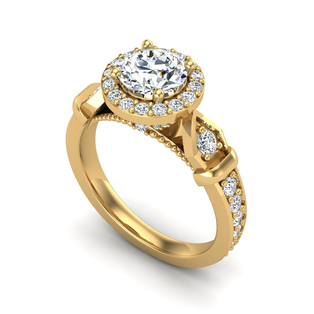 Brynn Halo Engagement Ring